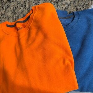 Fruit of the Loom Bright Orange and Deep Blue Sweatshirts